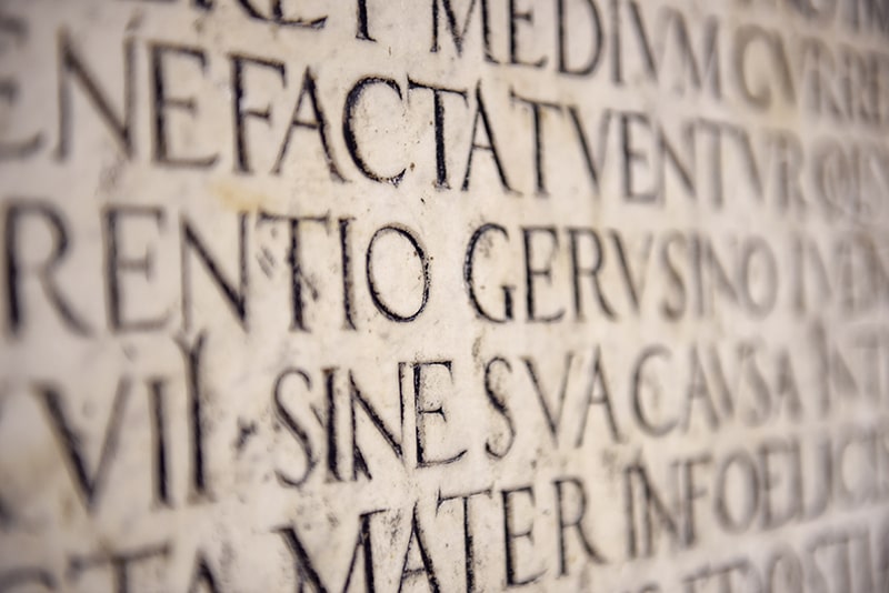 Image of old stone engravings. 